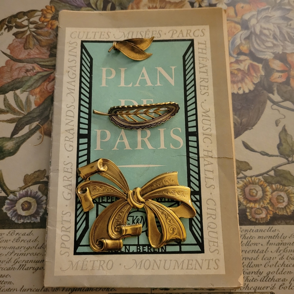 Vintage Gold Pin Trio